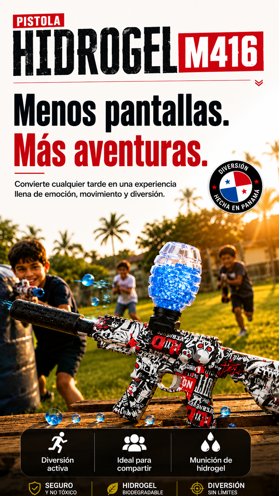 Pistola Hidrogel M416