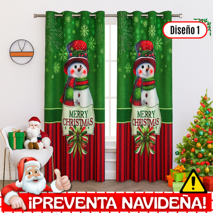 Cortinas Navideñas Premium ✨ -  Llena tu hogar de magia🎄