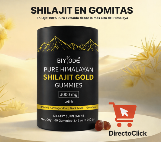 Biyode™ Gold Gomitas de Shilajit Puro del Himalaya