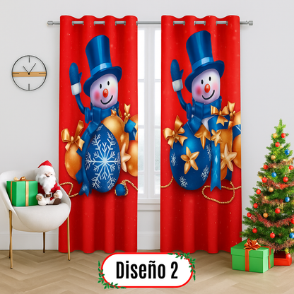 Cortinas Navideñas Premium ✨ -  Llena tu hogar de magia🎄