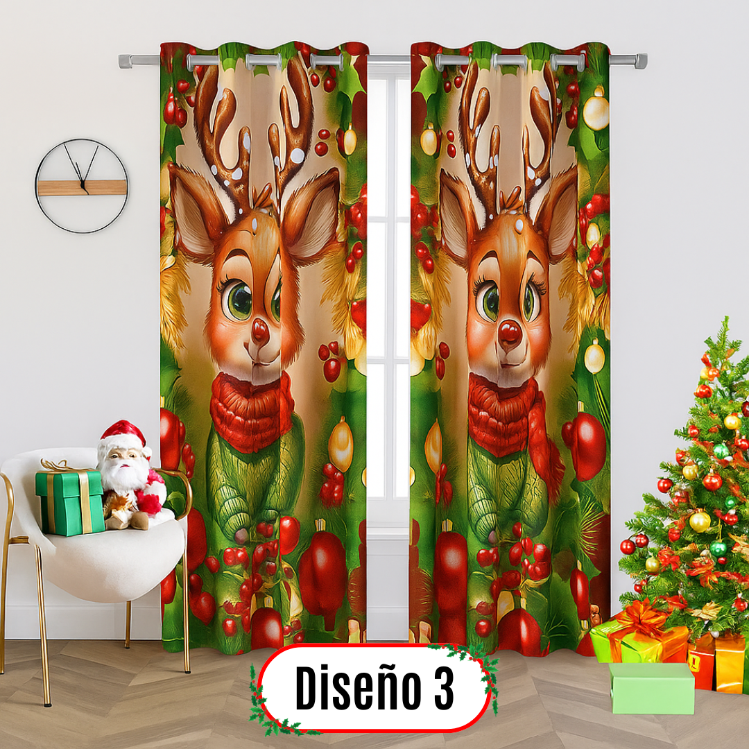 Cortinas Navideñas Premium ✨ -  Llena tu hogar de magia🎄