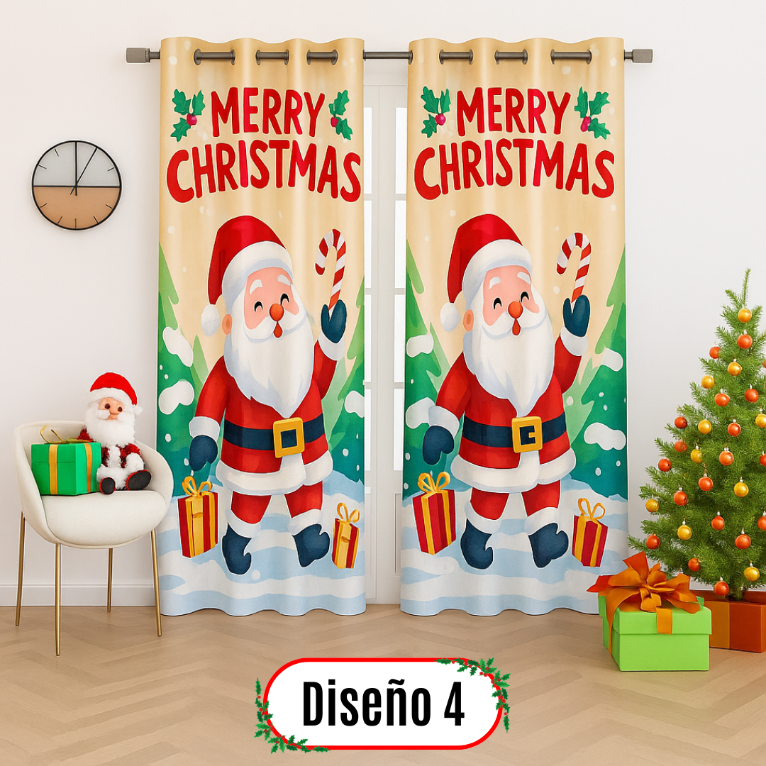 Cortinas Navideñas Premium ✨ -  Llena tu hogar de magia🎄