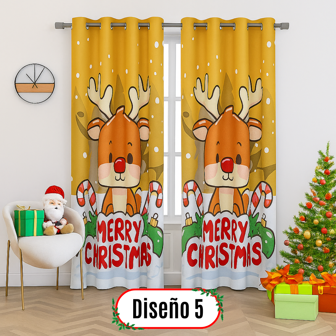 Cortinas Navideñas Premium ✨ -  Llena tu hogar de magia🎄