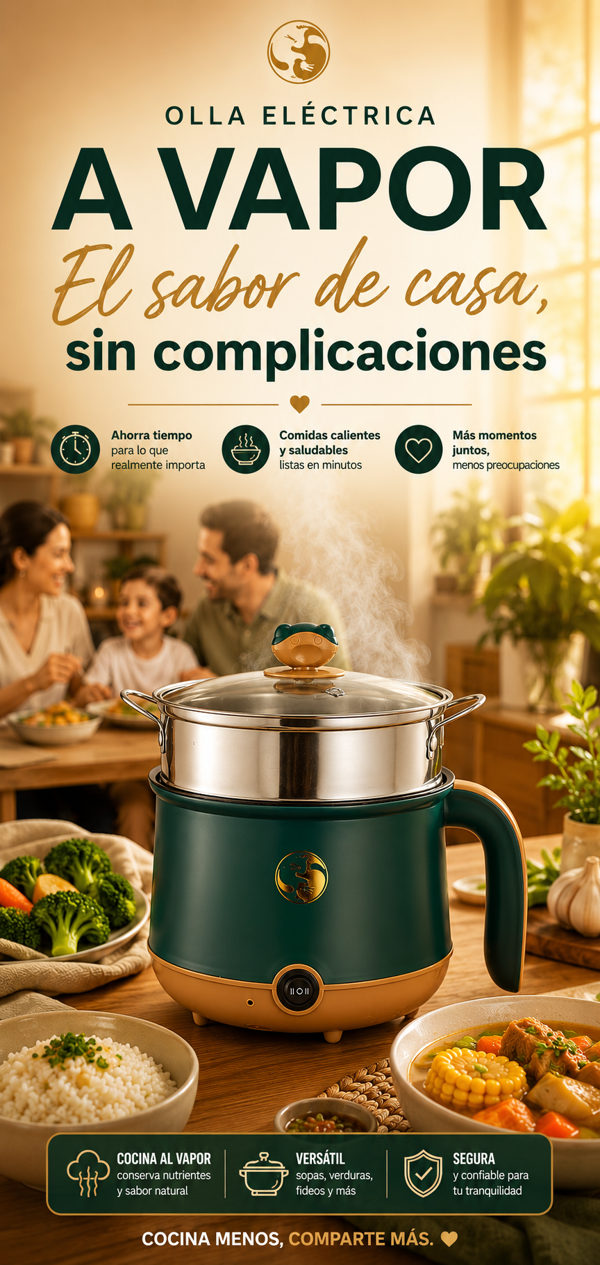 Olla Electrica A Vapor 🍳⚡