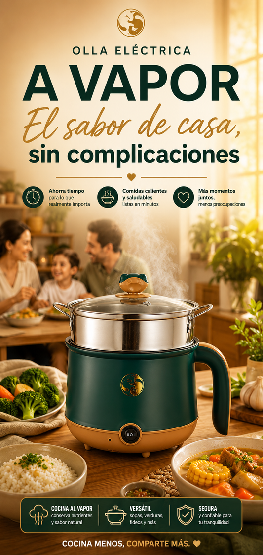 Olla Electrica A Vapor 🍳⚡