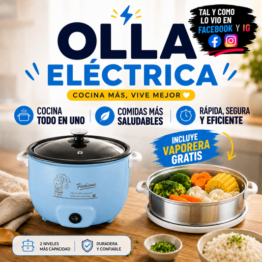 Olla Electrica A Vapor 🍳⚡