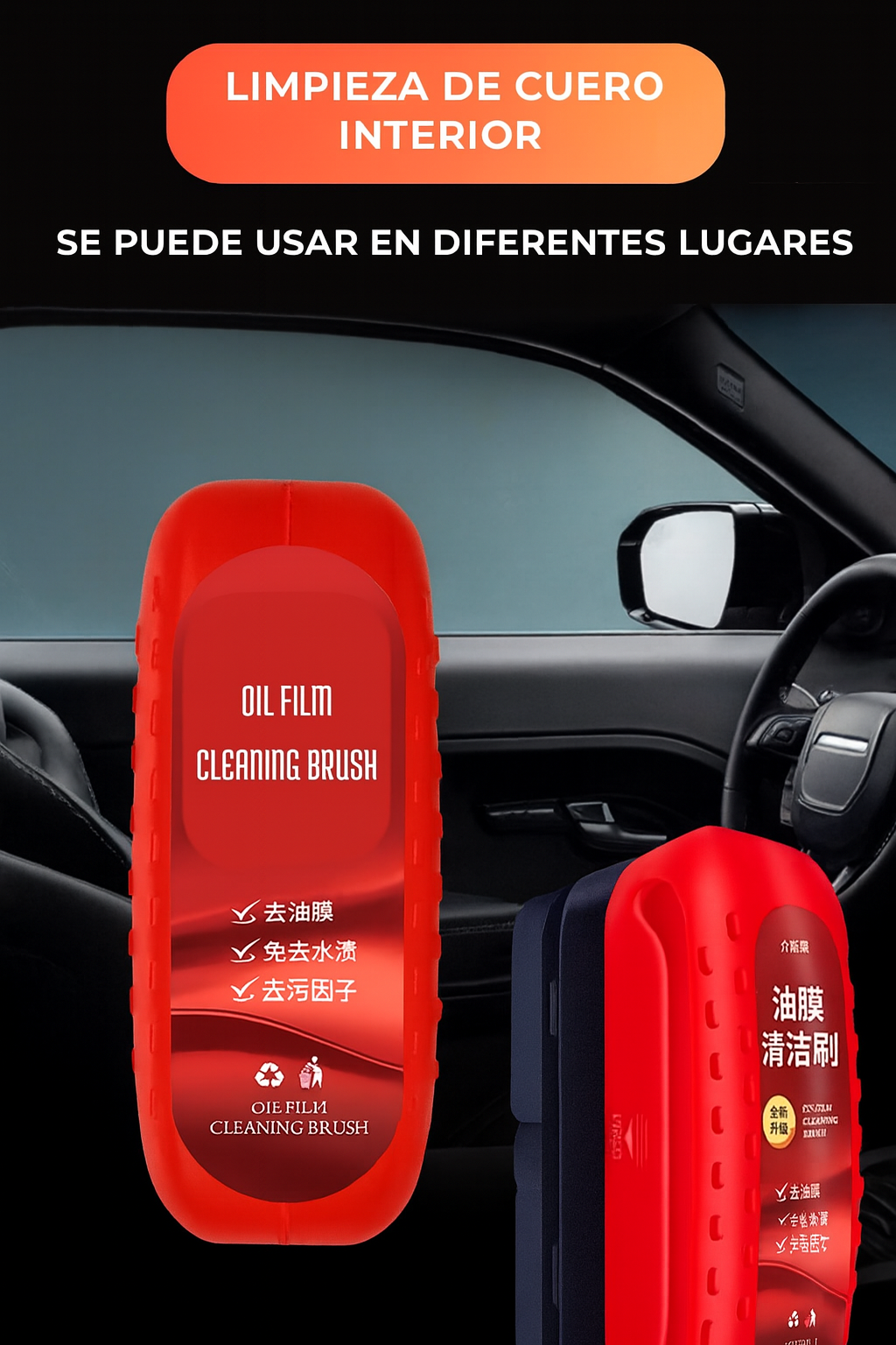 🧽Cepillo Mágico Antiempañante – Limpieza Profunda al Instante sin Esfuerzo💪