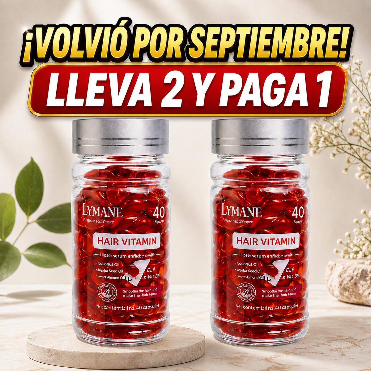 2x1 Lymane™ Aceite Capilar en Cápsulas